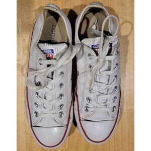 Converse Leather Men Sz 7 Sneakers White Low Top All Star